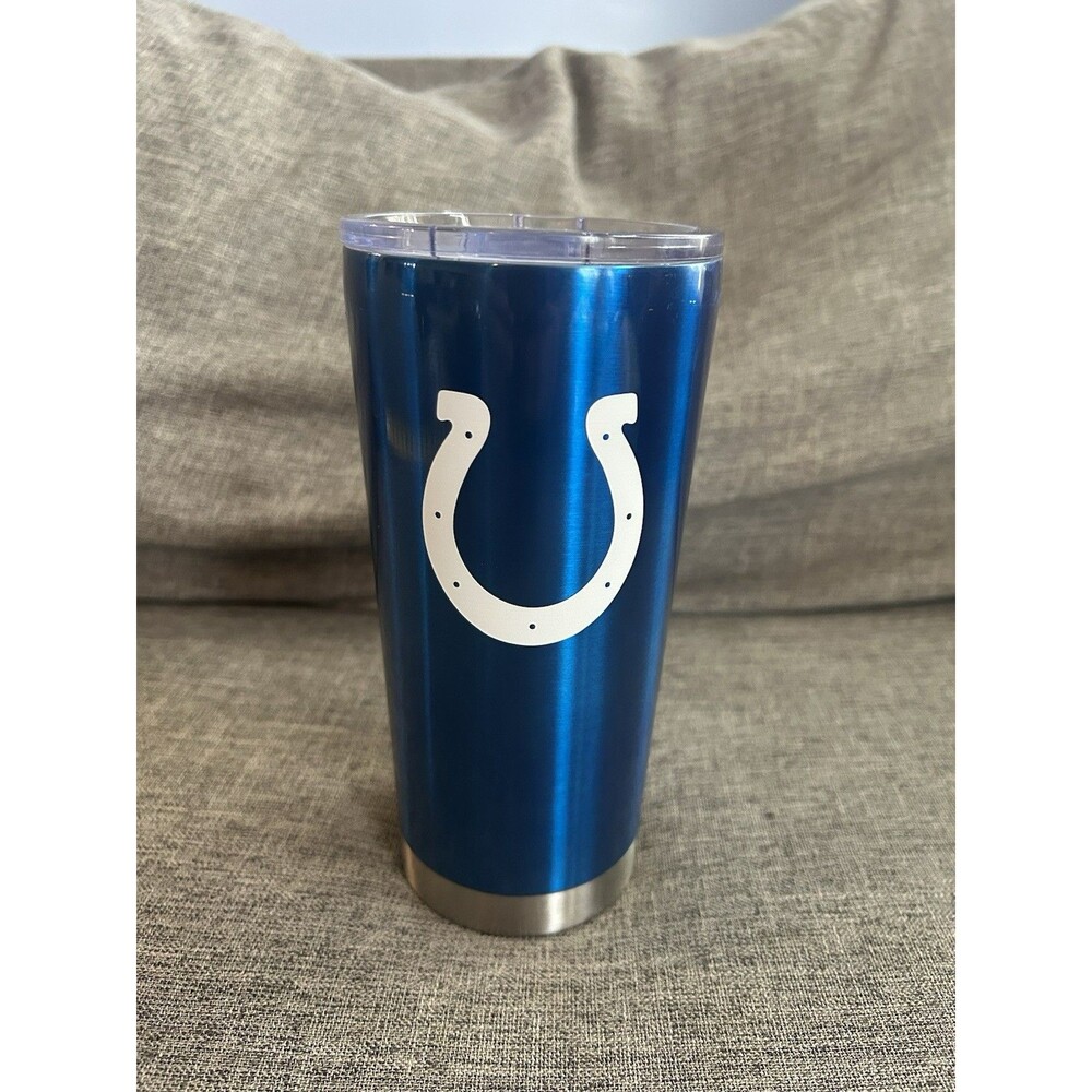 Logograms Indianapolis Colts Tumbler 20 oz Stainless Steel With Lid Travel Mug